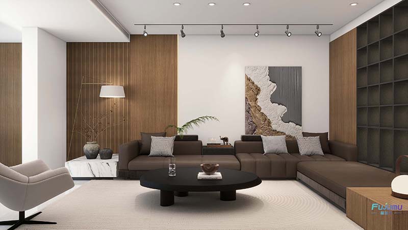 ✨直纹银梨木 + 同色格栅｜把月光揉进家里的温柔美学🌙